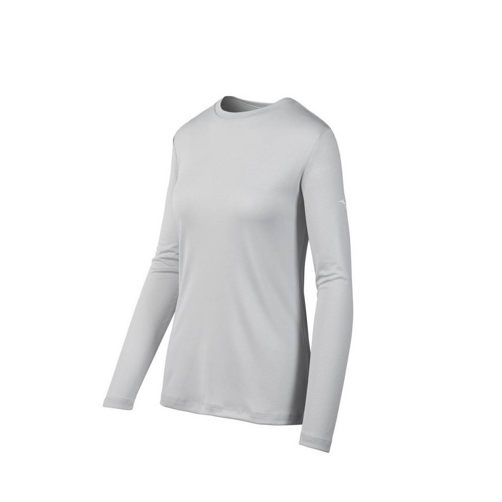 Mizuno Long Sleeve Női Futópóló Szürke ZMQ329567